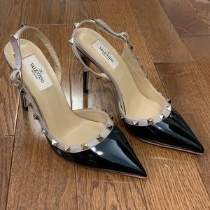 Valentino Rock-stud Sling Back Stilettos